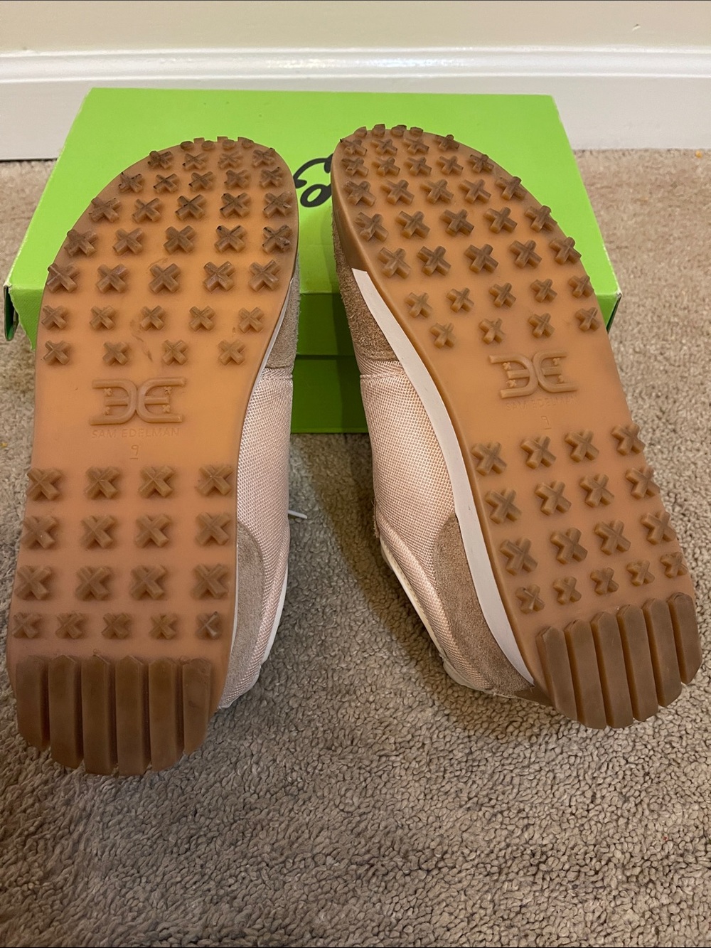 Sam Edelman Beige & Taupe Suede Mesh Sneakers Langley3 size 9 - Picture 5 of 10